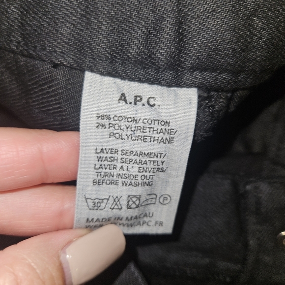 A.P.C Jean Moulant Noir Black Skinny Jeans  Size 28 NWT - Picture 13 of 13